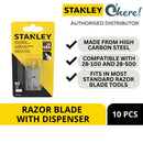 Stanley 28-510 Razor Blade With Dispenser, 10 Blades