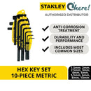 Stanley 10-Piece Metric Hex Key Set