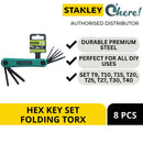 Stanley 69-263 Hex Key Set Folding Torx 8 Pcs, T9-T40