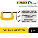 Stanley C-Clamp Max Steel 75mm (3In)