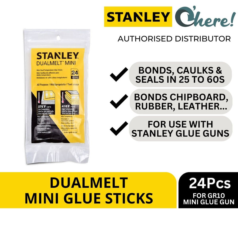 Stanley Dual Melt Mini Glue Sticks 24 Pcs/Pack
