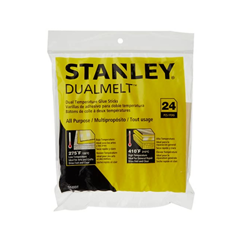 Stanley Dual Melt Glue Stick 4 inches, 24 Pcs