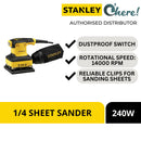 Stanley 240W 1/4 Sheet Sander