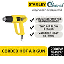 Stanley 2000W Heat Gun 50 - 600°C STEL670-B1