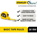 Stanley Basic Short Tape Rules 8M x 25MM