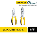 Stanley Dynagrip Slip Joint Pliers 6/8 Inches