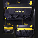 Stanley 600 Denier Open Mouth Tote Tool Bag, Heavy Duty Steel Handle, Multi-Pockets Storage for Small Parts, 12 Inch