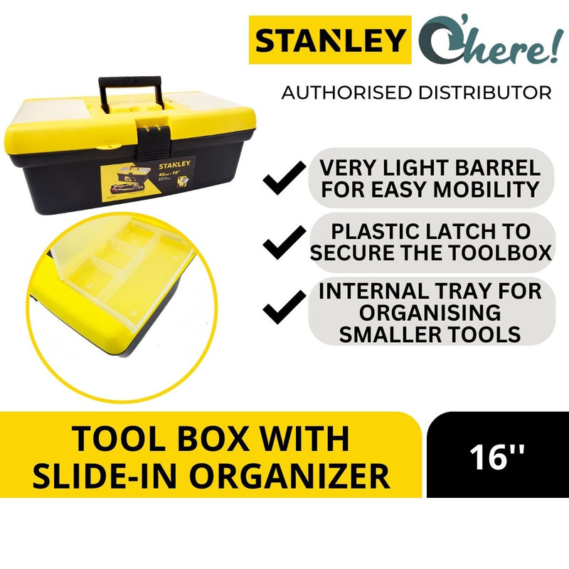 Stanley Tool Box With Slide In Organizer 16" STST73696-8