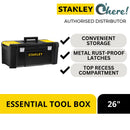 Stanley STST82976-1 Essential Tool Box With Metal Latch 26in