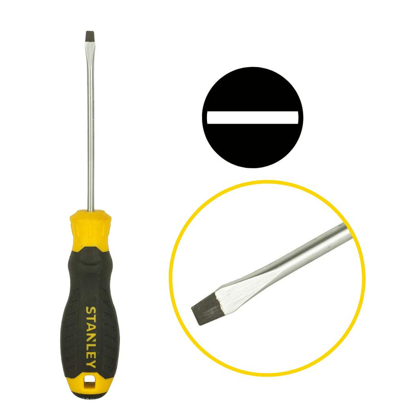 Stanley Cushion Grip Slotted Screwdriver 3MM x 150MM