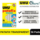 UHU Patafix Invisible Transparent Adhesive Pads (56 Pads)