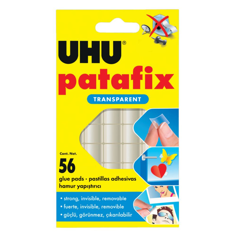 UHU Patafix Invisible Transparent Adhesive Pads (56 Pads)