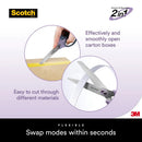 3M Scotch Stainless Steel 2 in 1 Unboxing Scissors 7" Scissors/ Boxcutter/ Parcel