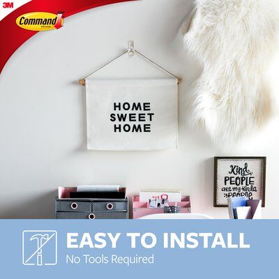 3M Command Clear Medium Crystal Hook 2 Hooks/3 Strips/900 gm