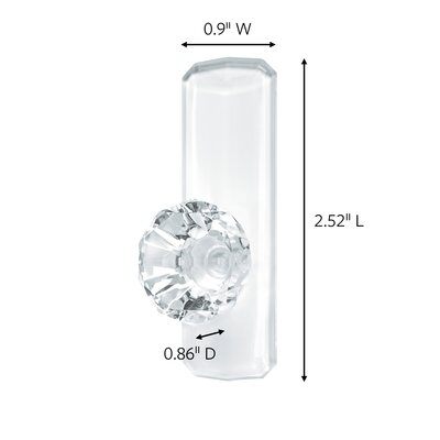 3M Command Clear Medium Crystal Hook 2 Hooks/3 Strips/900 gm