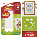 3M Command X-Large Picture Hanging Strips (4 Sets), White/ Black