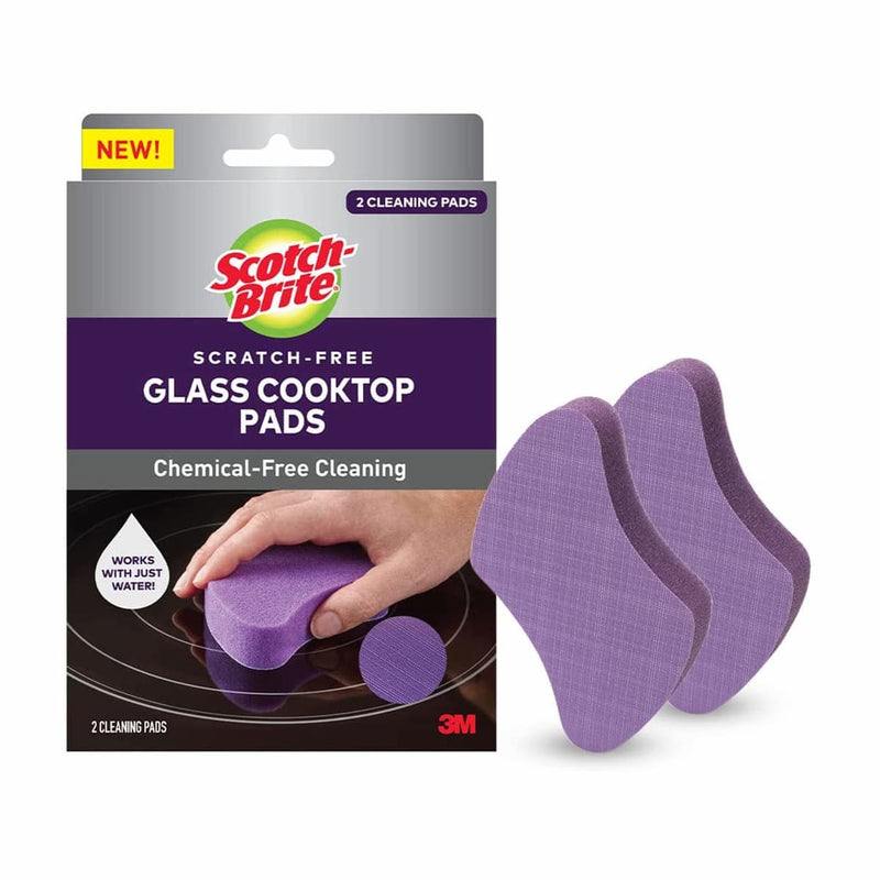 3M Scotchbrite Glass Cooktop Pads 2 Pads/Box