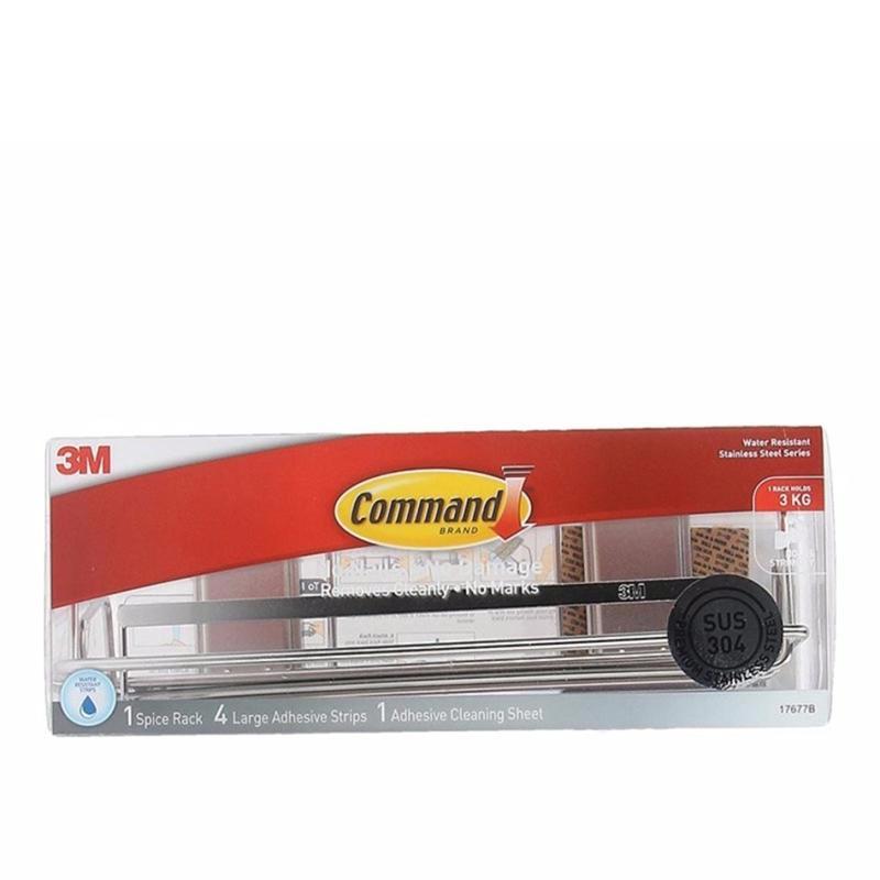 3M Command Stainless Steel Metal Spice Rack