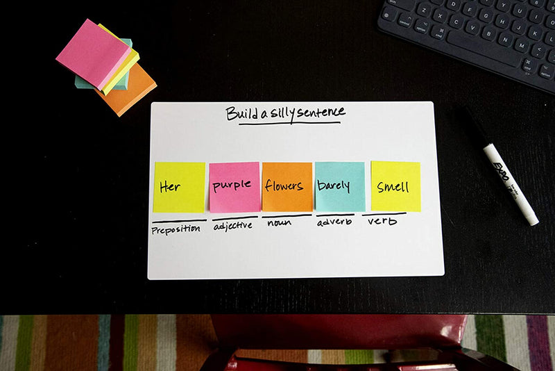 3M Post It Super Sticky Dry Erase Surface, White, 17.7cm X 28.8cm, Whiteboard/ Small whiteboard/ Mini whiteboard