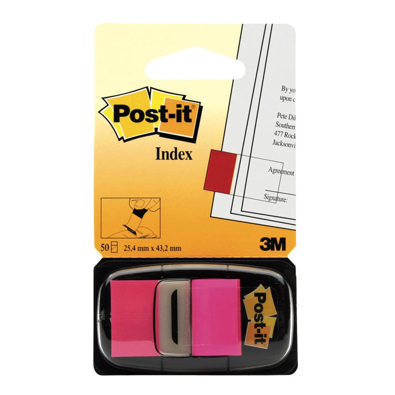 3M Post-it 680-21 Flag Bright Pink 1" X 1.7" 50 Sheets