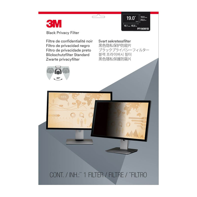 3M PF190W1B Privacy Filter Widescreen (255.2 mm X 408.0 mm) 6147
