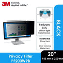 3M PF200W9B Privacy Filter (249.6 mm X 443.3 mm) 9643