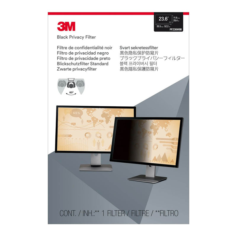 3M PF236W9B Privacy Filter (293.7 mm X 521.8 mm) 7174