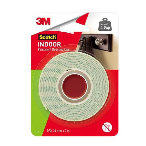 3M Scotch Mounting Tape Cat 114 24 mm X 2 Meter (7621)