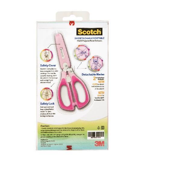 3M Scotch Portable Detachable Scissors Pink