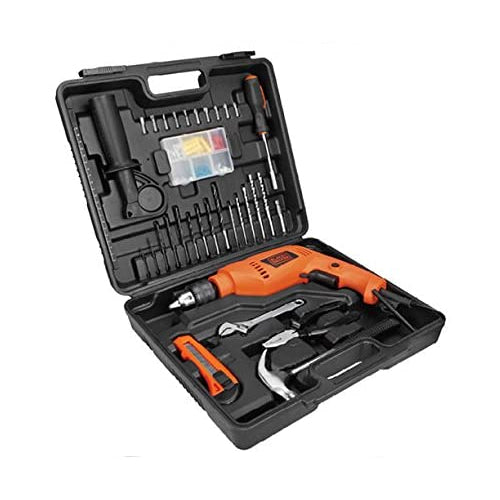 Black & Decker 550W 13 mm Hammer Drill with Kitbox/100 Accessories