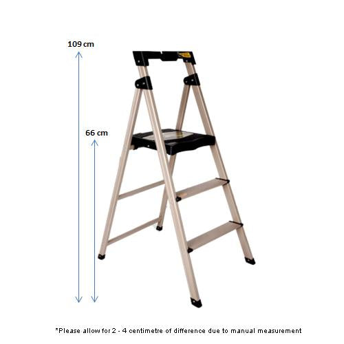 Boomjoy 3-Step Ladder Aluminium Gold