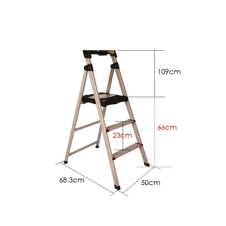 Boomjoy 3-Step Ladder Aluminium Gold