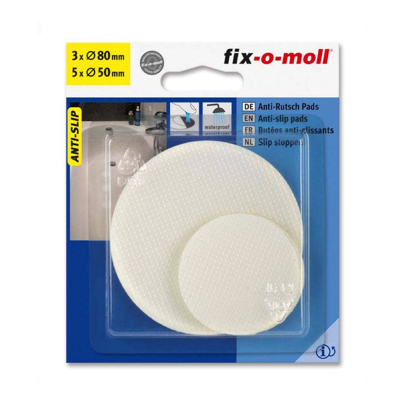 Fix-O-Moll Anti-slip Adh Trans. 80 mm X 3 Pcs + 50 mm x 5 Pcs