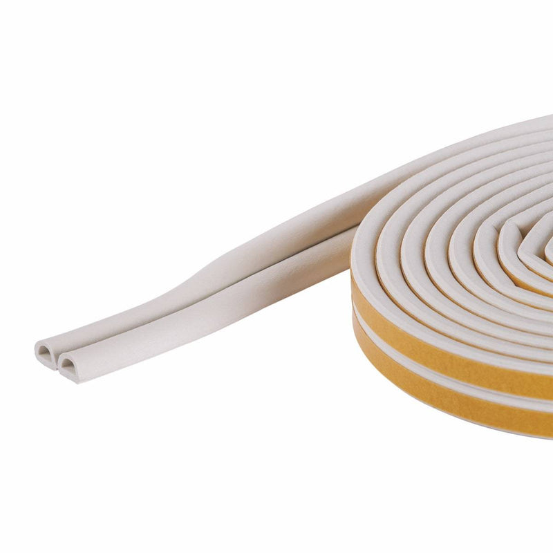 Fix-O-Moll D Profile Self Adhesive Weather Strip White 6 Meter