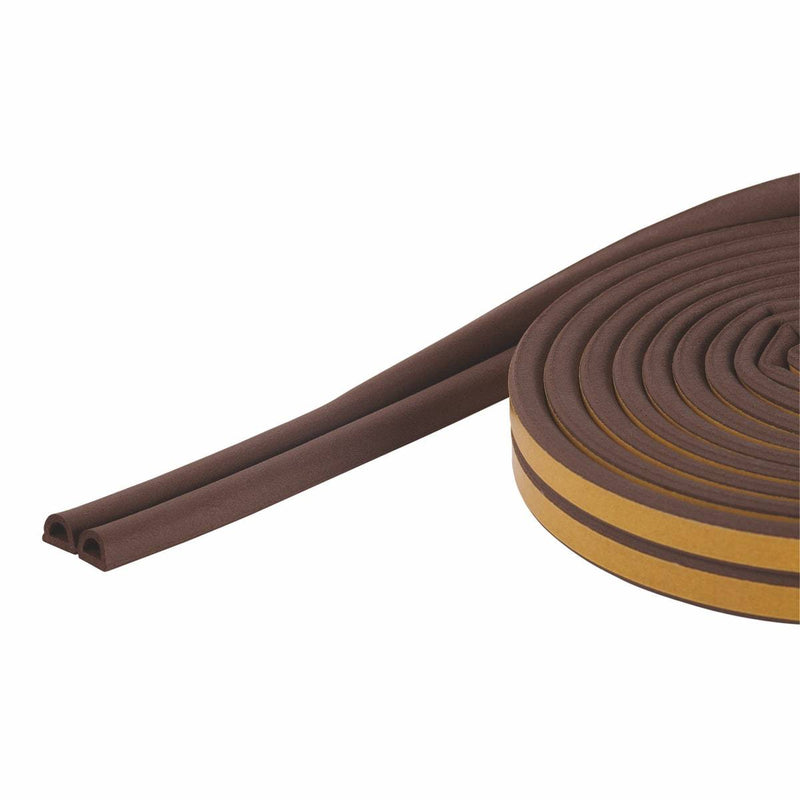 Fix-O-Moll D Profile Self Adhesive Weather Strip Brown 6 Meter