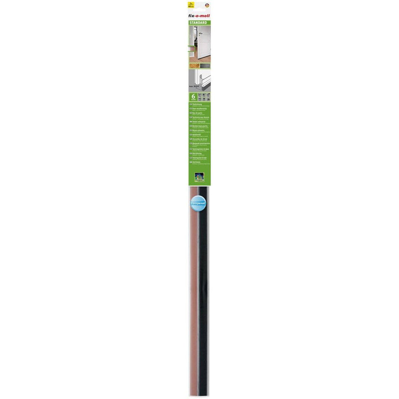 Fix-O-Moll Door Mounted Weather Strip with Brush - Clear