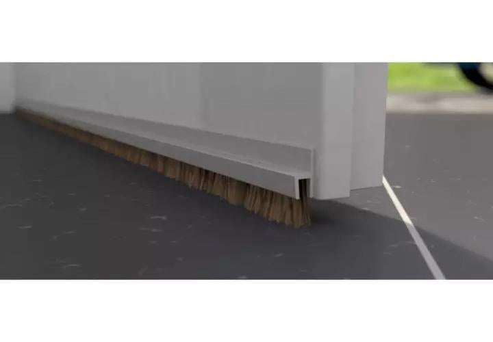 Fix-O-Moll Door Mounted Weatherstrip with Brush - White