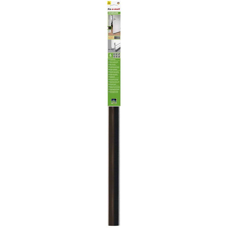 Fix-O-Moll Door Mounted Weather Strip with Brush - Brown