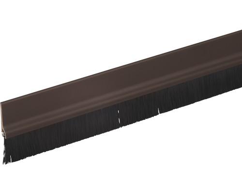 Fix-O-Moll Door Mounted Weather Strip with Brush - Brown
