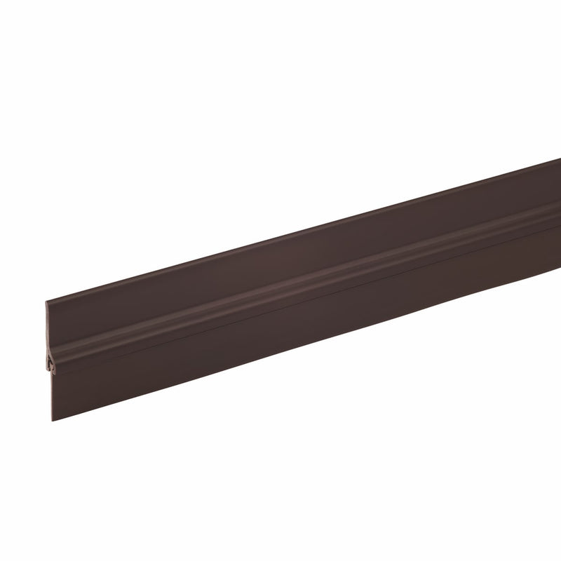 Fix-O-Moll Door Mounted Weather Strip with Plastic Lip - Brown