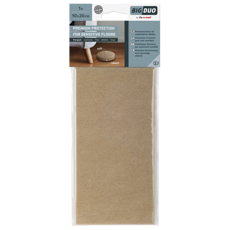 Fix-O-Moll Big Duo Parquet Gliders Self Adhesive 100 X 200 mm