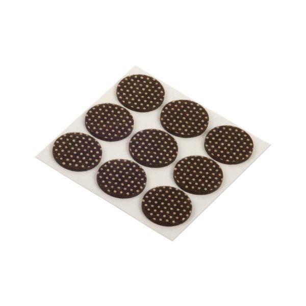 Fix-O-Moll Anti-skid Felt Pads Self-Adh Brown 25 mm 9 Pcs