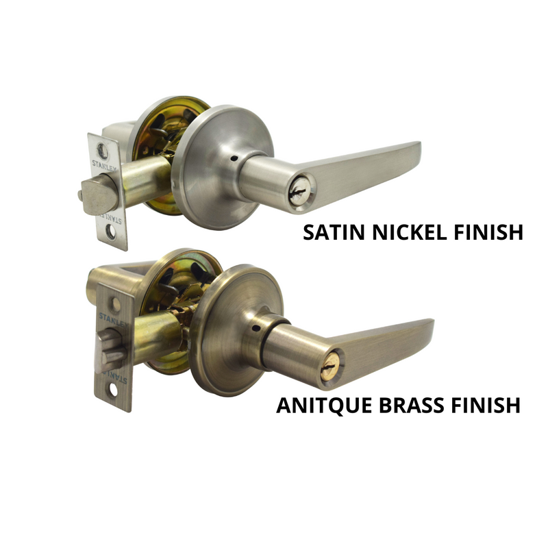 Stanley Seoul Tubular Lever Entrance Backset 60/70mm(Satin Nickel/ Antique Brass finishing)