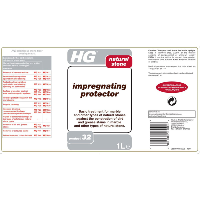 HG Natural Stone Impregnating Protector 1L