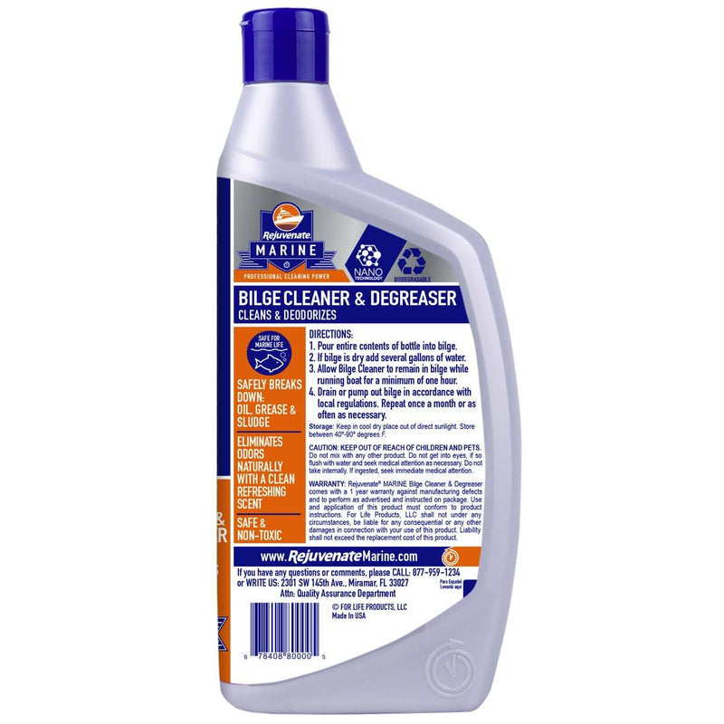 Rejuvenate Marine Bilge Cleaner N Degreaser 32 Oz