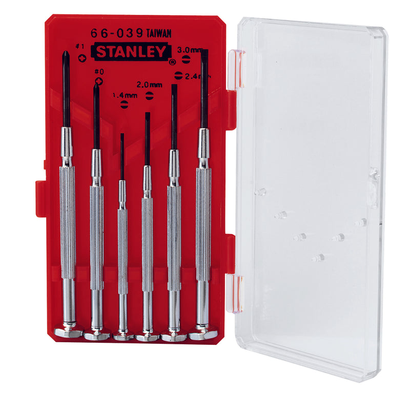 Stanley 6 Pcs Metal Precision Screwdriver Set
