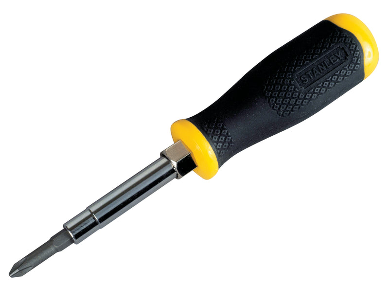 Stanley 6 Way Quick Change Cushion Grip Screwdriver