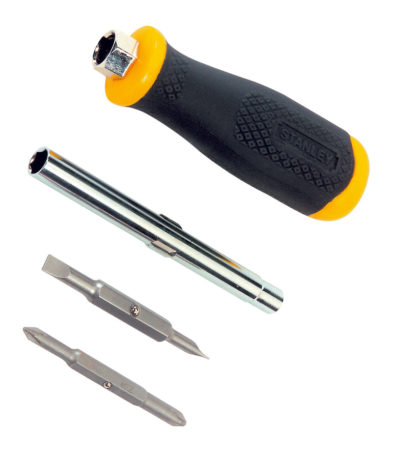 Stanley 6 Way Quick Change Cushion Grip Screwdriver