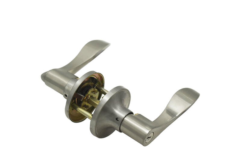 Stanley Bangkok Tubular Lever Entrance Backset 60/70mm (Satin Nickel/ Antique Brass finishing)