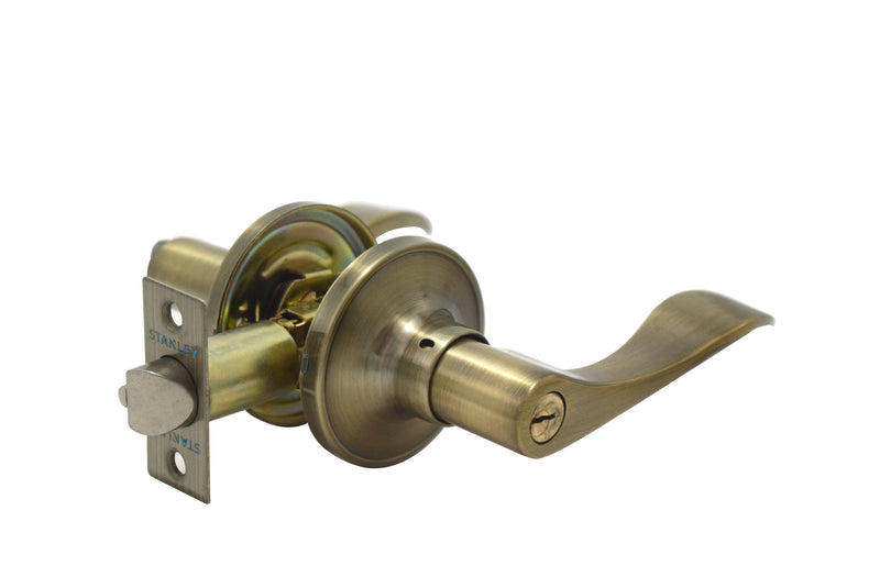 Stanley Bangkok Tubular Lever Entrance Backset 60/70mm (Satin Nickel/ Antique Brass finishing)